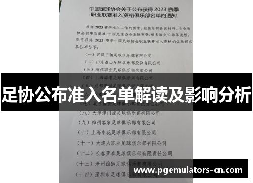 足协公布准入名单解读及影响分析 足协公布准入名单解读及影响分析
